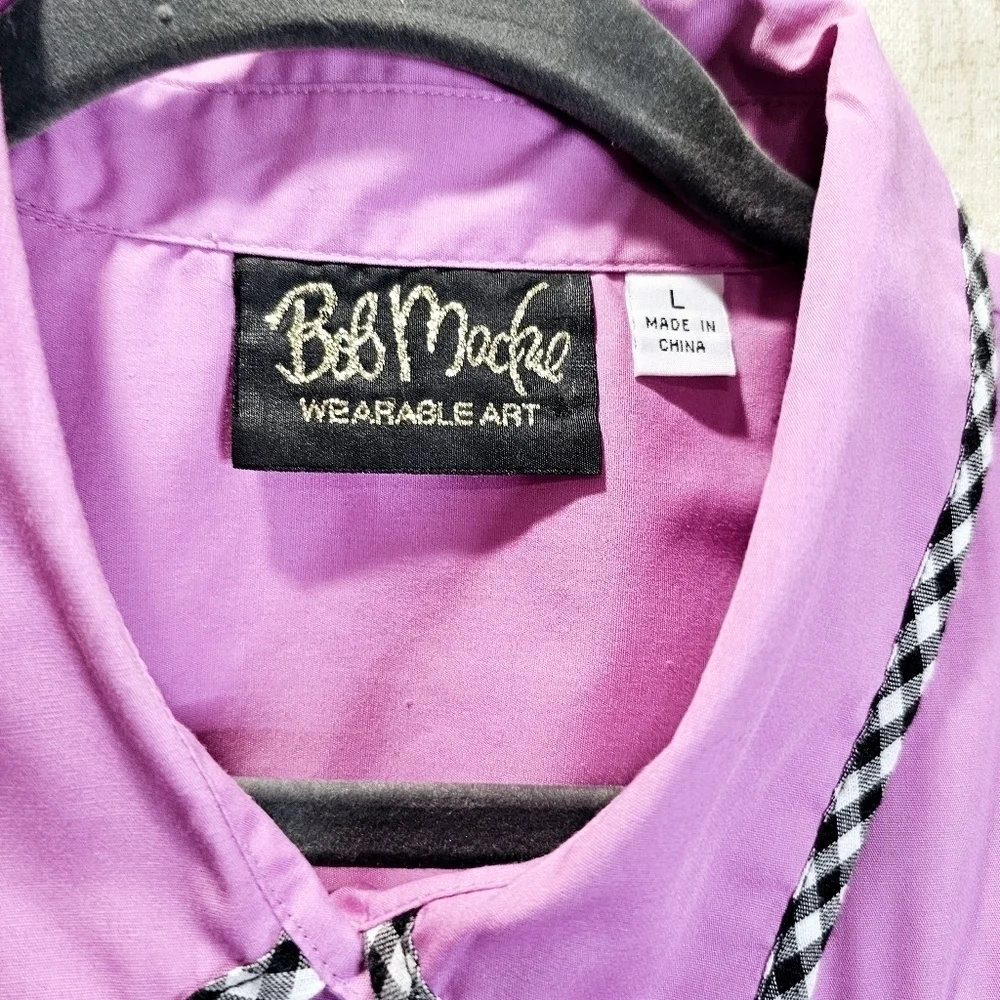 Bob Mackie Wearable Art Pink Tulip Blouse - Picture 3 of 6